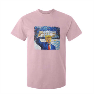 Trump 2024 T Shirt For Kid Christmas Starry Night Vincent Van Gogh TS09 Light Pink Print Your Wear