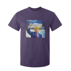 Trump 2024 T Shirt For Kid Christmas Starry Night Vincent Van Gogh TS09 Purple Print Your Wear