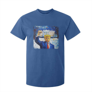 Trump 2024 T Shirt For Kid Christmas Starry Night Vincent Van Gogh TS09 Royal Blue Print Your Wear