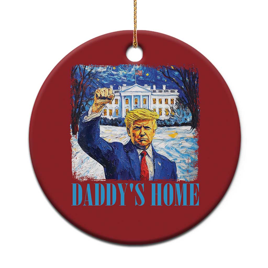 Trump 2024 Christmas Ornament Daddy's Home Starry Night Christmas TS09 Print Your Wear