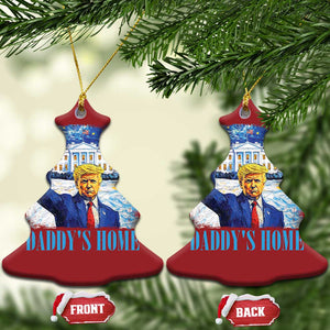 Trump 2024 Christmas Ornament Daddy's Home Starry Night Christmas TS09 Christmas Tree Red Print Your Wear