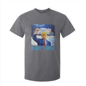 Trump 2024 T Shirt For Kid Daddy's Home Starry Night Christmas TS09 Charcoal Print Your Wear