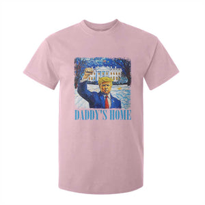 Trump 2024 T Shirt For Kid Daddy's Home Starry Night Christmas TS09 Light Pink Print Your Wear