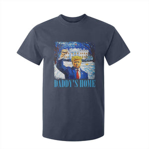 Trump 2024 T Shirt For Kid Daddy's Home Starry Night Christmas TS09 Navy Print Your Wear