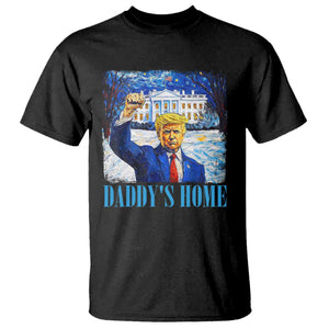 Trump 2024 T Shirt Daddy's Home Starry Night Christmas TS09 Black Print Your Wear