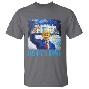 Trump 2024 T Shirt Daddy's Home Starry Night Christmas TS09 Charcoal Print Your Wear