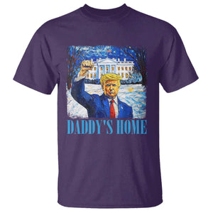 Trump 2024 T Shirt Daddy's Home Starry Night Christmas TS09 Purple Print Your Wear