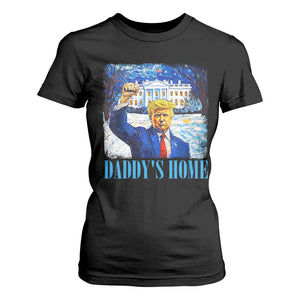 Trump 2024 T Shirt For Women Daddy's Home Starry Night Christmas TS09 Black Print Your Wear