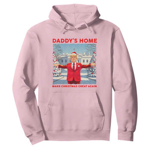 Christmas Trump Hoodie Daddy's Home Make Christmas Great Again TS09 Light Pink Print Your Wear