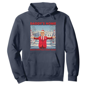 Christmas Trump Hoodie Daddy's Home Make Christmas Great Again TS09 Navy Print Your Wear