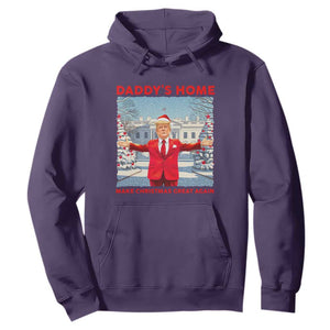 Christmas Trump Hoodie Daddy's Home Make Christmas Great Again TS09 Purple Print Your Wear