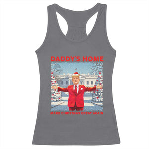 Christmas Trump Racerback Tank Top Daddy's Home Make Christmas Great Again TS09 Charcoal Print Your Wear