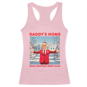 Christmas Trump Racerback Tank Top Daddy's Home Make Christmas Great Again TS09 Light Pink Print Your Wear