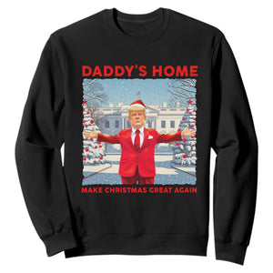 Christmas Trump Sweatshirt Daddy's Home Make Christmas Great Again TS09 Black Print Your Wear