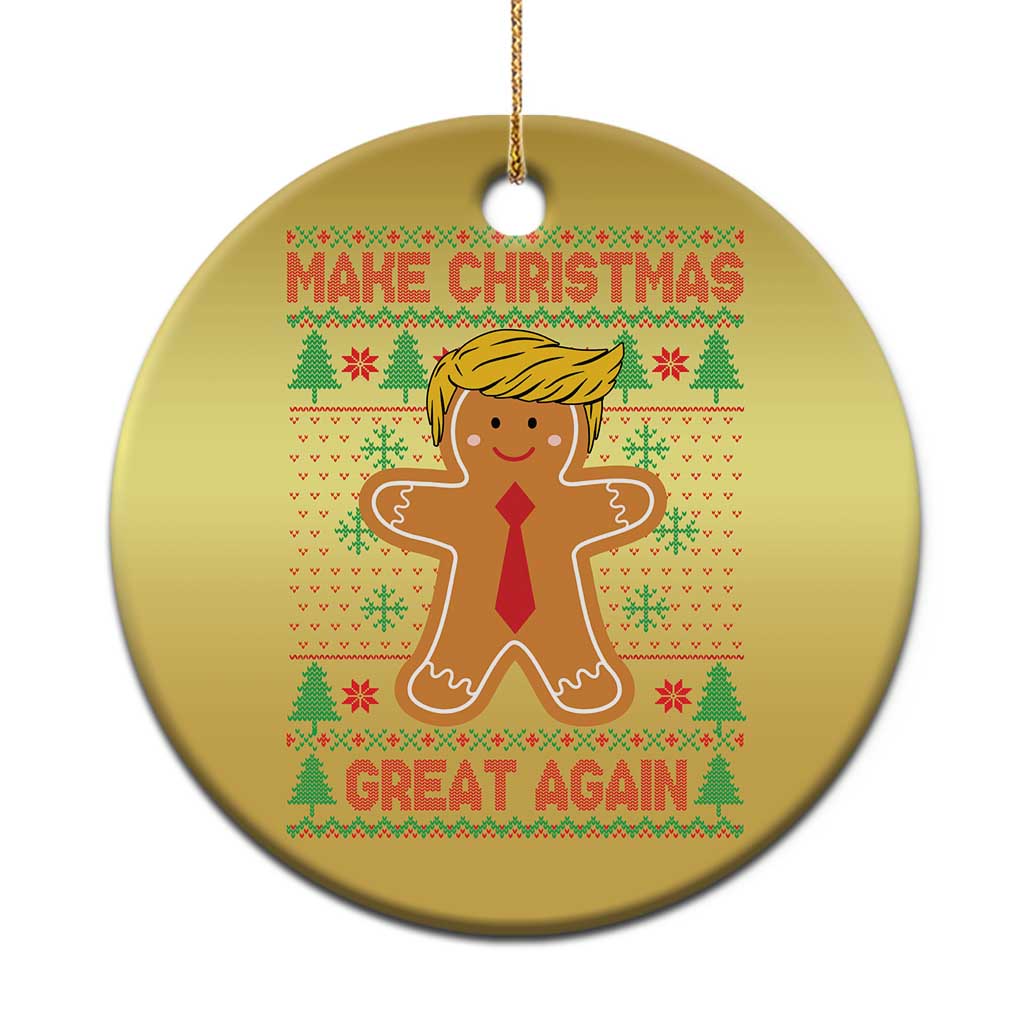 Funny Xmas Trump Christmas Ornament Gingerbread Trump Make Christmas Great Again TS09 Print Your Wear