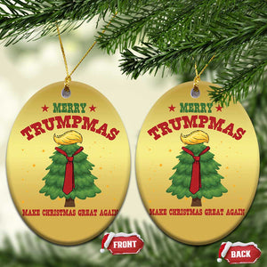 Christmas Trump Christmas Ornament Merry Trumpmas Make Christmas Great Again TS09 Oval Gold Print Your Wear