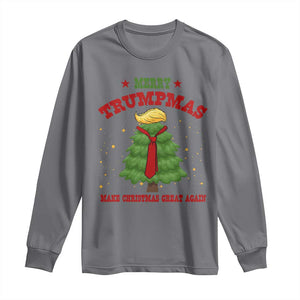 Christmas Trump Long Sleeve Shirt Merry Trumpmas Make Christmas Great Again TS09 Charcoal Print Your Wear