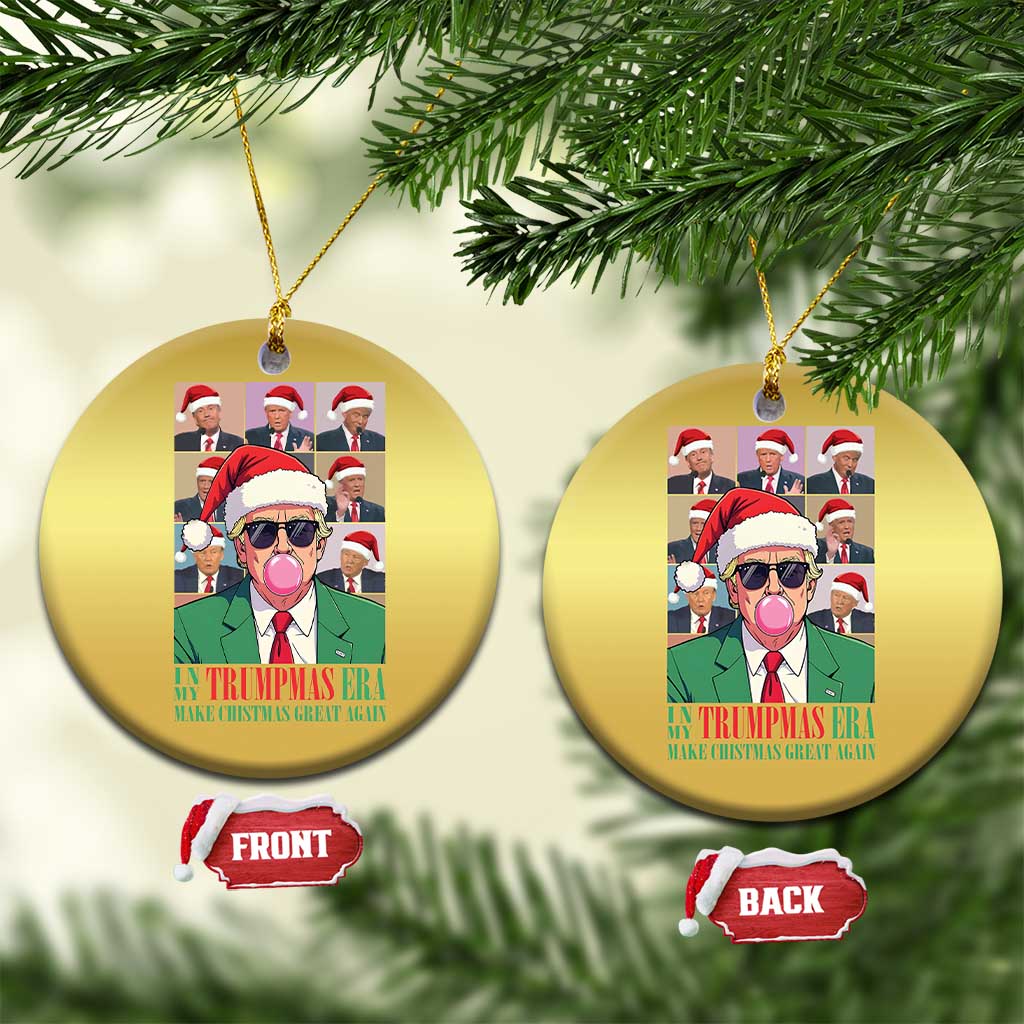 Xmas Trump Christmas Ornament Trump Era Make Christmas Great Again TS09 Circle Gold Print Your Wear