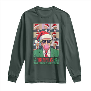 Christmas Trump Long Sleeve Shirt Trump Era Make Christmas Great Again TS09 Dark Forest Green Print Your Wear