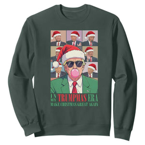 Christmas Trump Sweatshirt Trump Era Make Christmas Great Again TS09 Dark Forest Green Print Your Wear