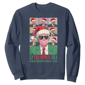 Christmas Trump Sweatshirt Trump Era Make Christmas Great Again TS09 Navy Print Your Wear