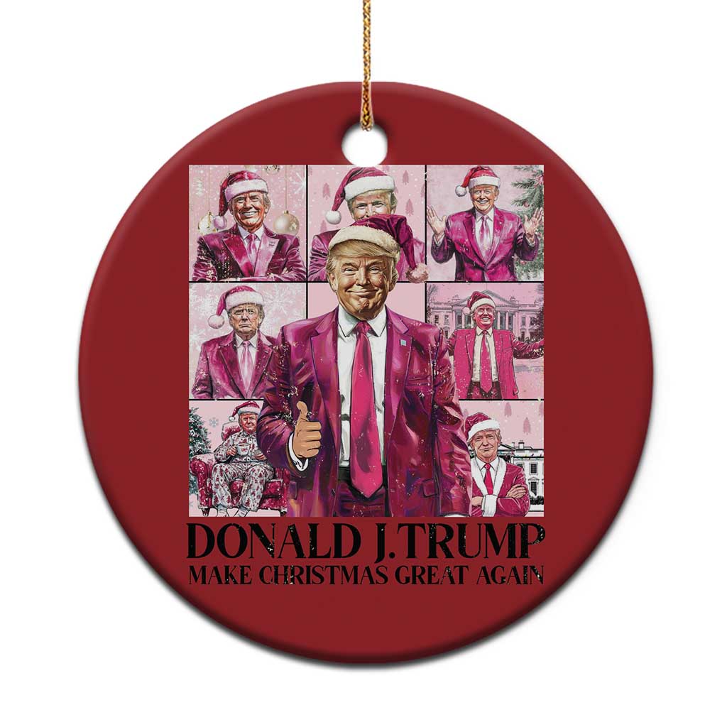 Xmas Trump Christmas Ornament Pink Trump Era Make Christmas Great Again TS09 Print Your Wear