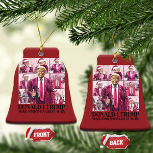 Xmas Trump Christmas Ornament Pink Trump Era Make Christmas Great Again TS09 Bell Flake Red Print Your Wear