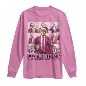 Christmas Trump Long Sleeve Shirt Pink Trump Era Make Christmas Great Again TS09 Azalea Print Your Wear