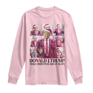 Christmas Trump Long Sleeve Shirt Pink Trump Era Make Christmas Great Again TS09 Light Pink Print Your Wear