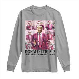 Christmas Trump Long Sleeve Shirt Pink Trump Era Make Christmas Great Again TS09 Sport Gray Print Your Wear