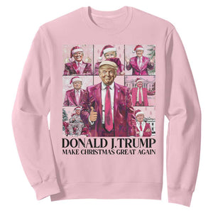 Christmas Trump Sweatshirt Pink Trump Era Make Christmas Great Again TS09 Light Pink Print Your Wear