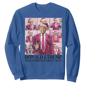 Christmas Trump Sweatshirt Pink Trump Era Make Christmas Great Again TS09 Royal Blue Print Your Wear