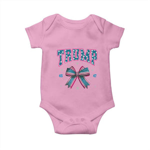 Trump 2024 Baby Onesie Coquette Bow Trump Girl 45 47 TS09 Light Pink Print Your Wear