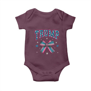 Trump 2024 Baby Onesie Coquette Bow Trump Girl 45 47 TS09 Maroon Print Your Wear