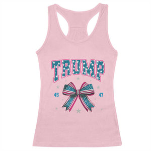 Trump 2024 Racerback Tank Top Coquette Bow Trump Girl 45 47 TS09 Light Pink Print Your Wear