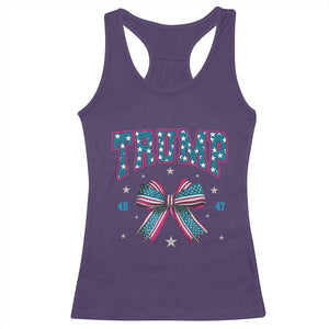 Trump 2024 Racerback Tank Top Coquette Bow Trump Girl 45 47 TS09 Purple Print Your Wear