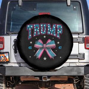 Trump 2024 Spare Tire Cover Coquette Bow Trump Girl 45 47 TS09 No hole Black Print Your Wear