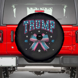 Trump 2024 Spare Tire Cover Coquette Bow Trump Girl 45 47 TS09 Black Print Your Wear