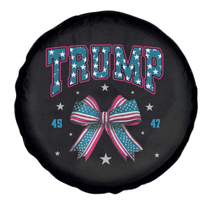 Trump 2024 Spare Tire Cover Coquette Bow Trump Girl 45 47 TS09 Print Your Wear