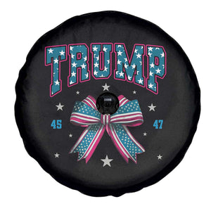 Trump 2024 Spare Tire Cover Coquette Bow Trump Girl 45 47 TS09 Print Your Wear