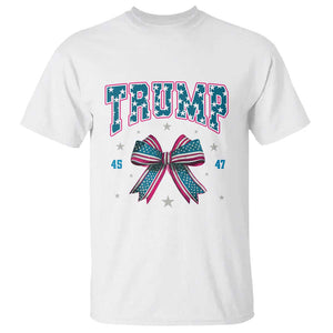 Trump 2024 T Shirt Coquette Bow Trump Girl 45 47 TS09 White Print Your Wear