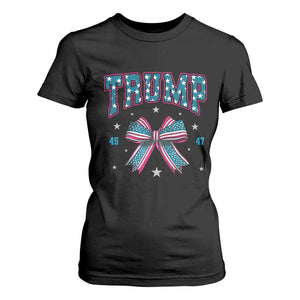 Trump 2024 T Shirt For Women Coquette Bow Trump Girl 45 47 TS09 Black Print Your Wear