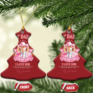 Funny Pink Trump Girl Christmas Ornament But Daddy I Love Him Cowboy Trump My President TS09 Christmas Tree Red Print Your Wear