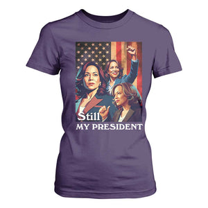 Harris Supporter T Shirt For Women Kamala Still My President TS09 Purple Print Your Wear