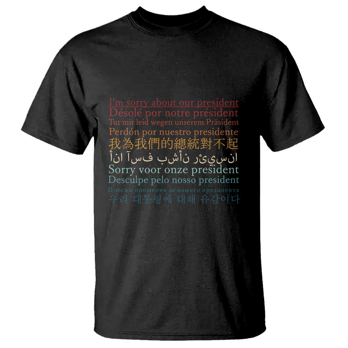 Sorry About Our President Not My President T Shirt TS09 Black Print Your Wear