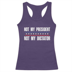 Not My President Not My Dictator Racerback Tank Top TS09 Purple Print Your Wear