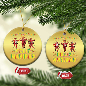 Funny Mexico Xmas Trump Christmas Ornament Feliz Navidad Trump Dancing TS09 Circle Gold Print Your Wear