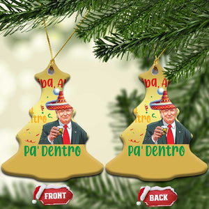 Funny Mexico Xmas Trump Christmas Ornament Arriba Abajo Al Centro Pa Dentro Trump Drinking Tequila TS09 Christmas Tree Gold Print Your Wear