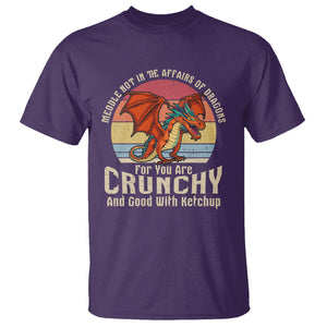 Do Not Meddle In The Affairs Of Dragons For You Are Crunchy T Shirt TS09 Purple Printyourwear