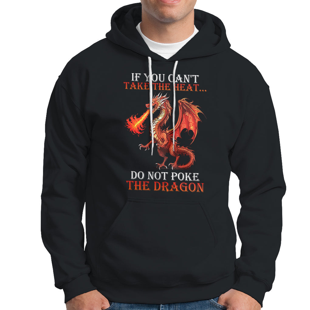 Do Not Poke The Cool Dragon Flame-Spewing Flying Mythical Creature Hoodie TS09 Black Printyourwear